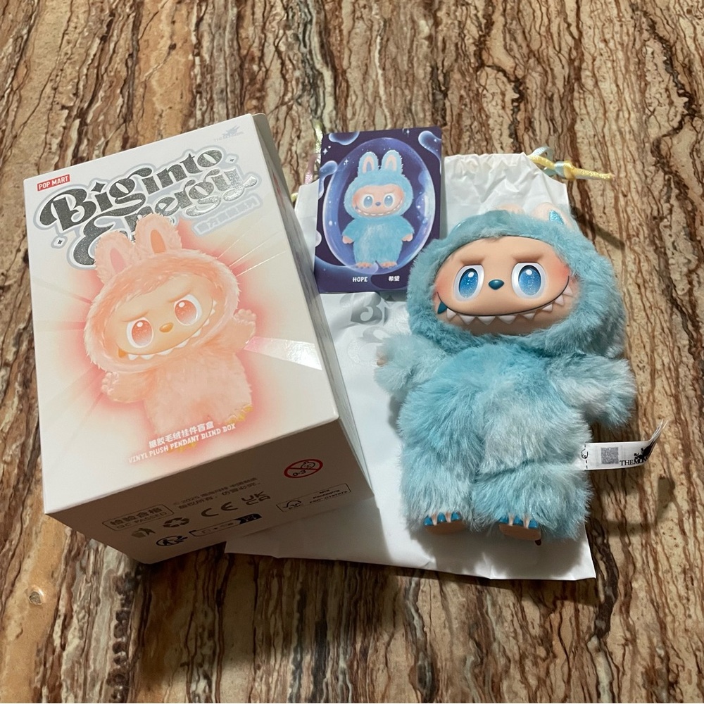 Labubu Hope Monster Big Energy Cozy Plush Bag Charm Collectible